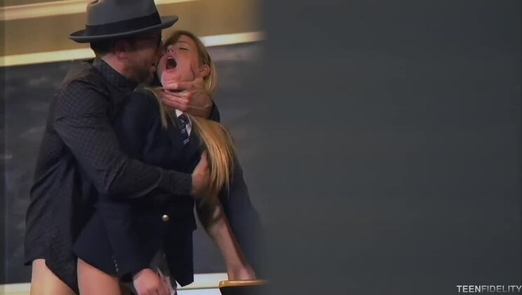 Scarlett Sage as Cute Teen School Girl Takes Big Cock