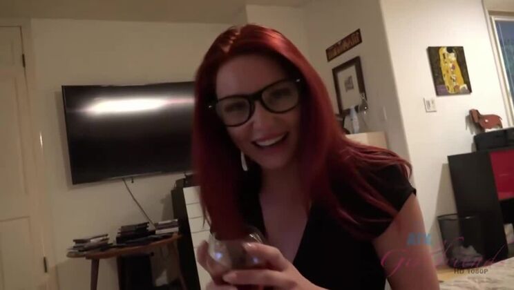 Lacy Lennon gives you a footjob and fingering in POV
