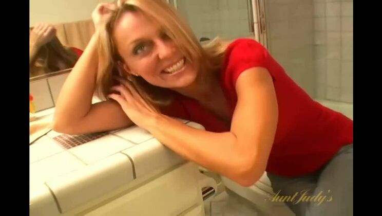 Brenda in a hot shower session