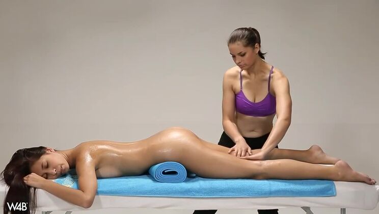 Lesbian Massage Delight with Two Hot Babes