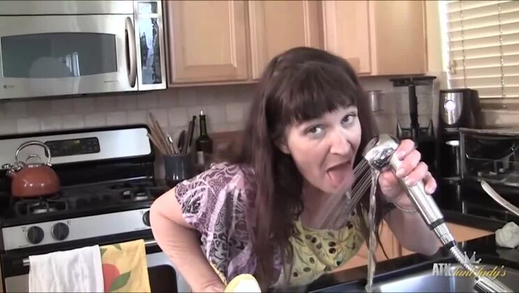 Mature Solo Anna In Kitchen