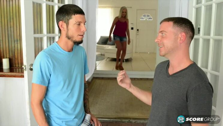 Tyler and Tony with Mature Katia in Threesome