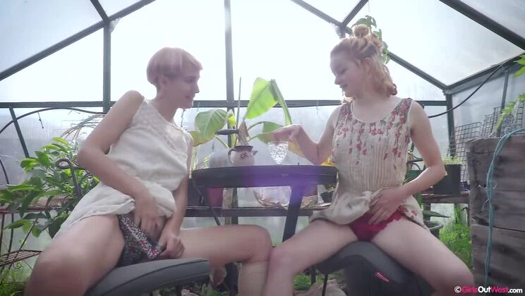 Outdoor Lesbian Action with Jessie G & Ray