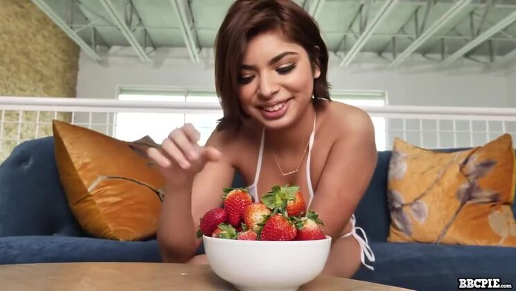 BBC Creampie for Brunette