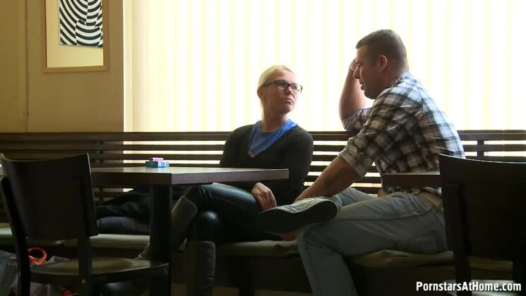 Sexy Blonde Gets A Facial From A Big Dick