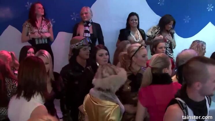 Blonde and Brunette Beauties in a Fetish Fiesta