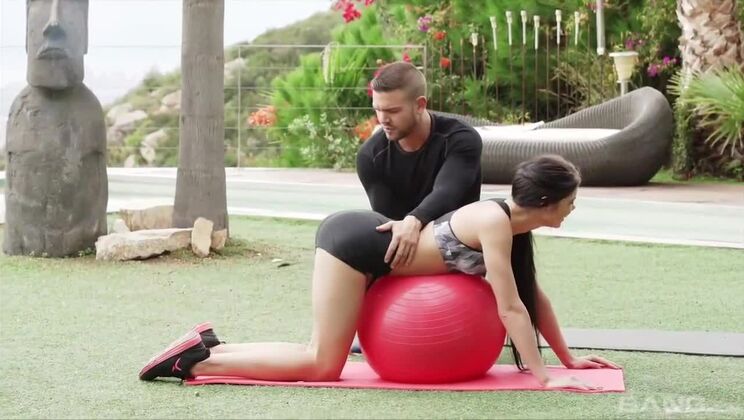 Lavana Lou Gets Naked on Exercise Ball for Threesome Fun