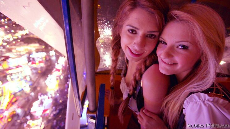 Brunette and Blonde Outdoor Fuck Fest