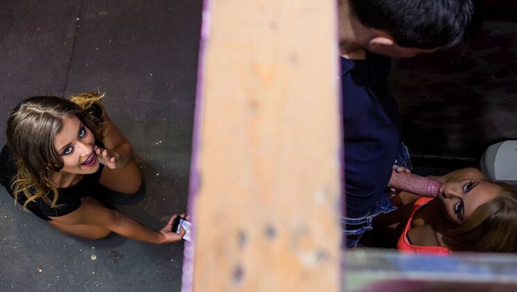 Mina Sauvage Sucks and Swallows Jordi's Cum