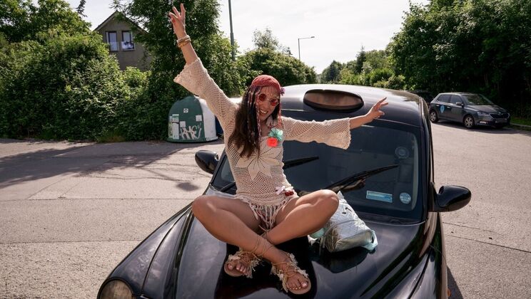 Amateur European Brunette's POV Spanking