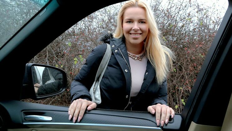 Blonde Nikky Dream Fucks in Vehicle