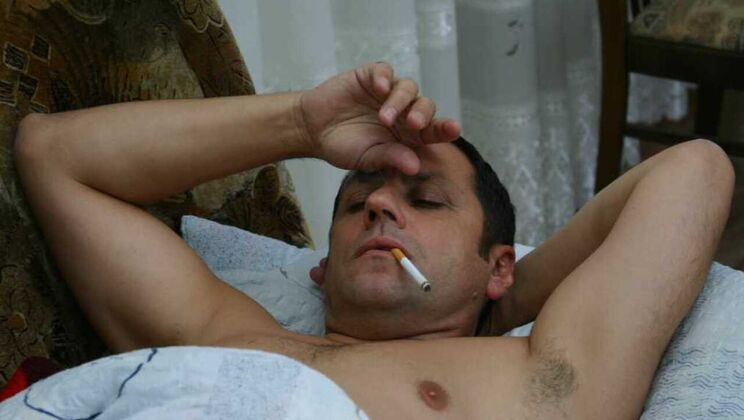 Phillipe and Young Brunette Share a Kiss