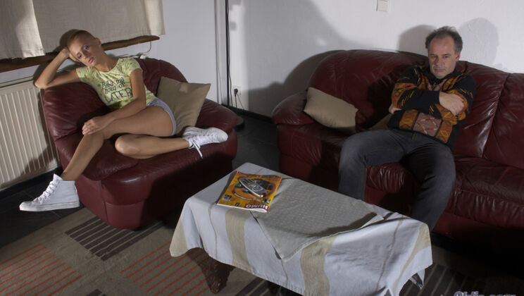 Tattooed Petite Girl Sucks and Swallows