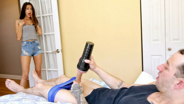 Step Sister Loves to Play with Stepbro's Huge Dick