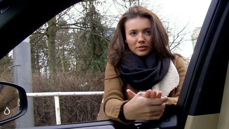 Sexy Hitchhiker Flashes Her Nice Ass