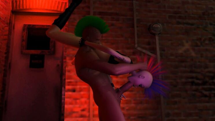 Big Tits Outdoor Animation - SentiMetal Tattooed Girl BJ