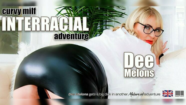 Dee Melons MILF Rides Big Black Dildo