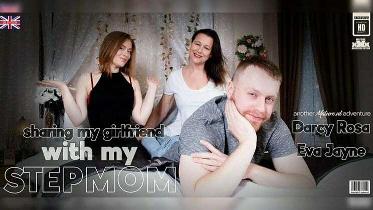 Stepmom Eva Jayne Watches as Chris Fucks Girlfriend Darcy Rosa in a Threesome