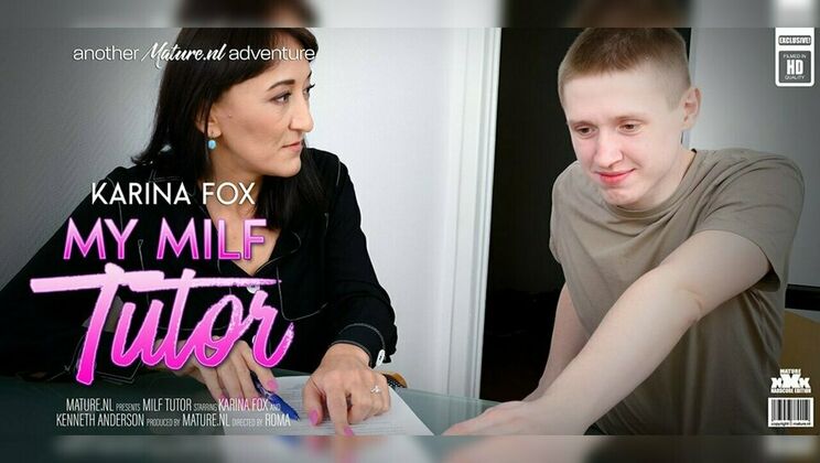 Naughty MILF Karina Fox Fucks Young Student in Doggystyle