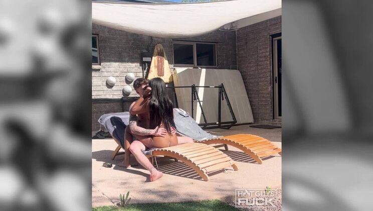 Trey Beacher and Allison Lox - Backyard Fucking