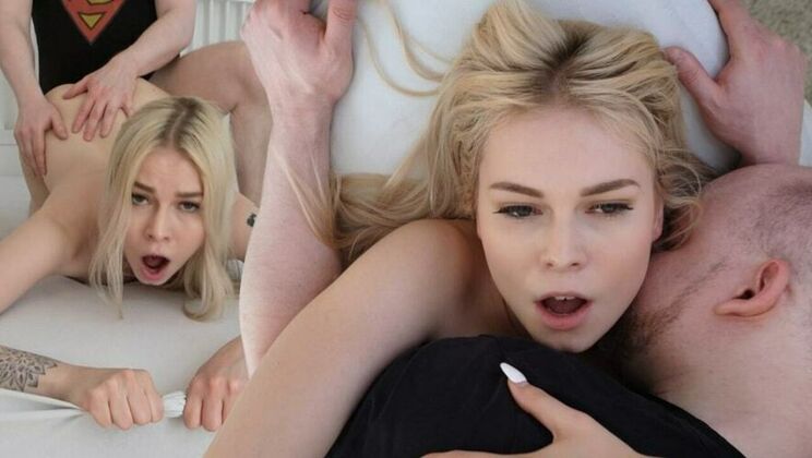 Petite Blonde Teen Gets 3 Rough Creampies
