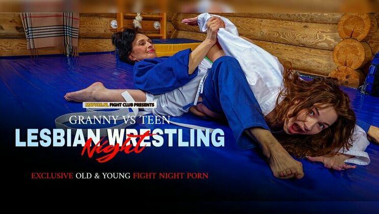 Lesbian Granny vs Teen Sex Fight