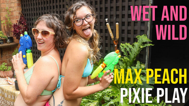 Hairy Lesbians Max P and Pixie Play Get Wet