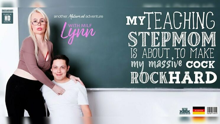 Stepmom Lynn Teaches Young Stepson About Pussy Licking