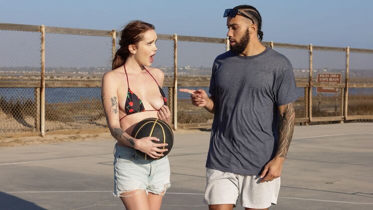 Basketball Babe Fucks Hung Stud James Angel Outdoor