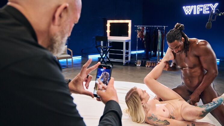 Saint LaRose and Ryan - Hotwife Takes BBC First Time, Hubby Watches Prone Bone