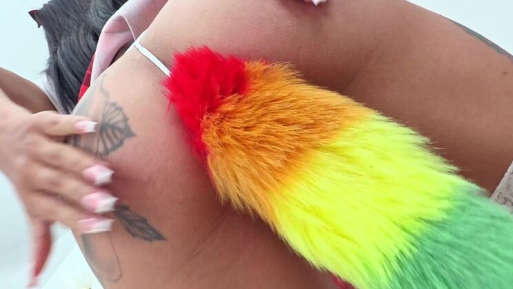 Double Anal Fuck with Man Pissing on Girl