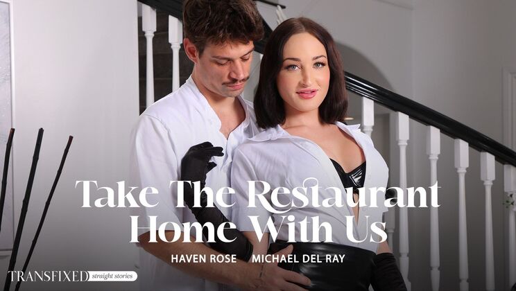 Facial on Shemale Haven Rose After Blowjob