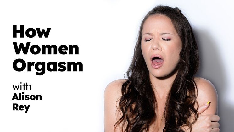 Alison Rey's Big Tits Jiggle as She Cums