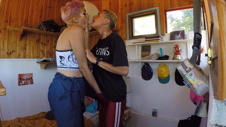 Charo & Gael Vanilla Bedroom Cuddling and Breast Kissing