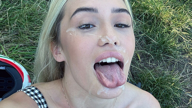 Blonde Amateur Rika Fane Gives Head and Gets a Facial