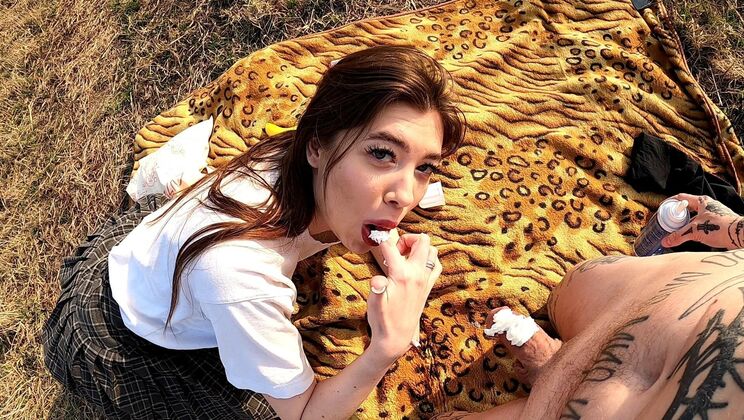 Banana Cream Picnic Gets Igor & Lera Horny