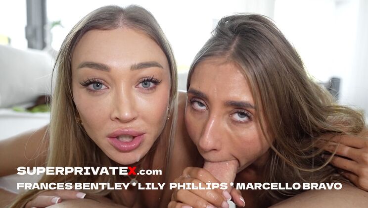 Frances Bentley Cowgirl Doggystyle and Double Blowjob FFM