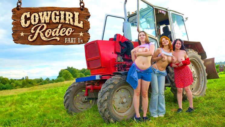 Eva Foreva & Sugar Ann in Cowgirl Rodeo 1/4 Lesbian Threesome